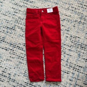 NWT H&M Boys Slim Fit Red Corduroy Pants